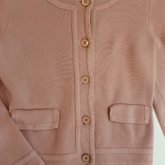 Talbot’s Women’s pink cardigan pink buttons and pockets Size M/P - Picture 3 of 4